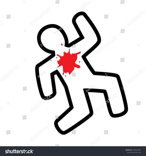 Crime Scene Body Outline Vector