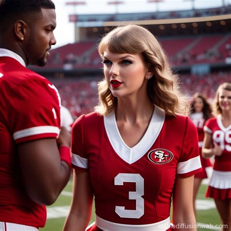 Taylor Swift's 49ers Cheerleader Outfit | Stable Diffusion Online