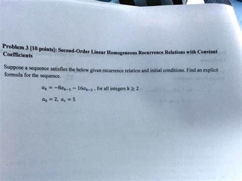 Second Order Linear Homogeneous Recurrence Relations 的图像结果