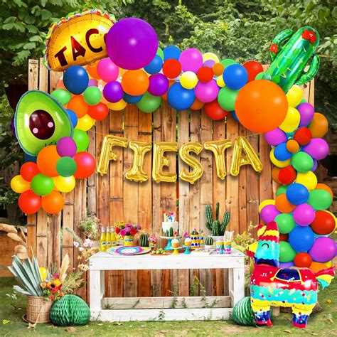 Amazon.com: KatchOn, 105 Pcs Fiesta Balloon Arch Kit - Cinco De Mayo ...