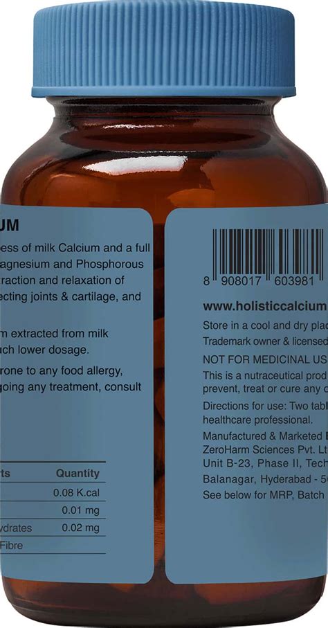 Buy ZEROHARM HOLISTIC CALCIUM TAB VITAMIN D3, K2-7-FOR JOINT SUPPORT ...