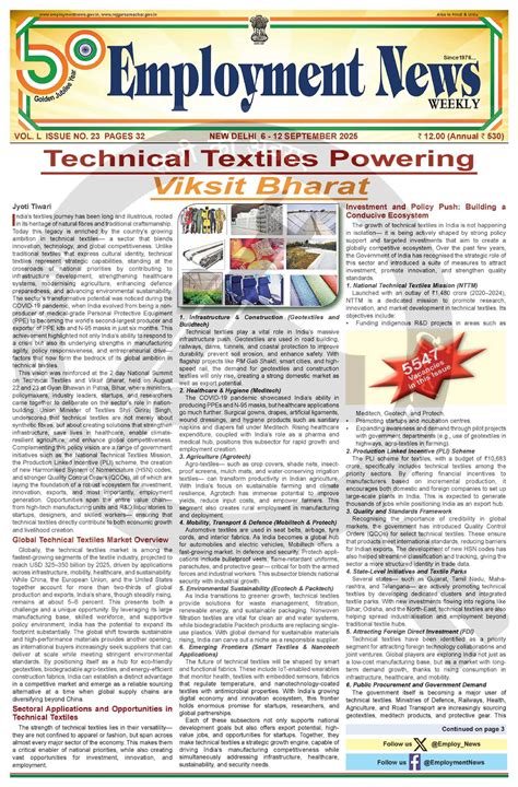 Employment News 06-12 Sep - 2025.. - Bacholor of Computer application ...