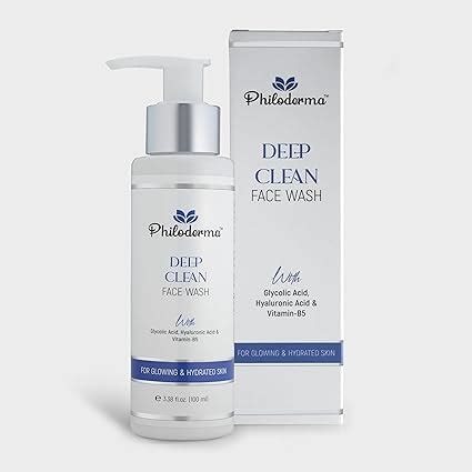Philoderma Deep Clean Face Wash| With Glycolic Acid, Hyaluronic Acid ...