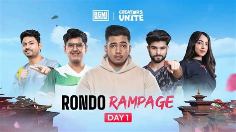 BGMI Creators Unite: RONDO Rampage Day 1 Takes Place Today
