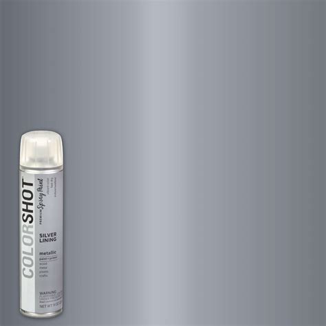 COLORSHOT Premium Multi-Surface Metallic Silver Lining Spray Paint - 9 oz- Silver - Walmart.com