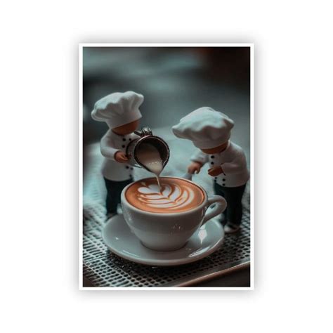 Tiny Baristas: The Art of Coffee Poster – Coffee Art | print-on-click