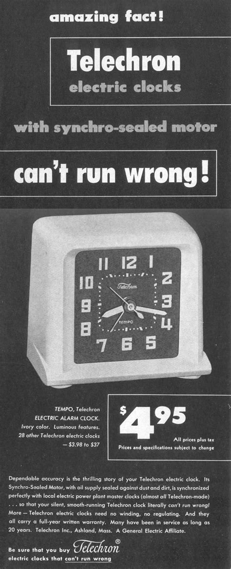 Image result for Telechron Clock Models