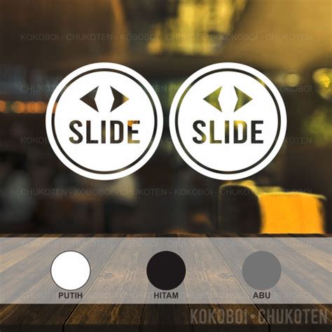 Jual Stiker Pintu Slide Bulat Kaca Cafe Resto Kantor Sign Cutting ...