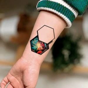 Ordershock Planet In Hexagon Temporary Tattoo Waterproof For Men and ...