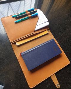 Indianleathercraft Handmade A5 size leather organiser