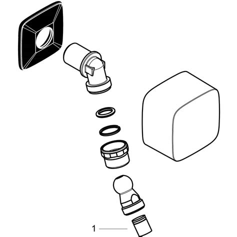 hansgrohe Wall outlet: FixFit, Wall outlet with non-return valve and ...