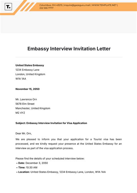 Image result for Interview Invitation Letter Sample