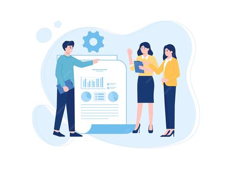 Premium Vector | Enterprise data analyst concept flat illustration