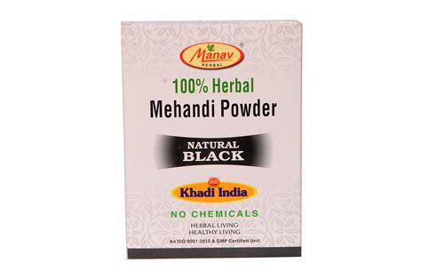 Buy Shri Manav Herbal Mehandi Powder Natural Black For Hair Colour 60g ...