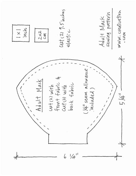 Image result for Reversible Face Mask Free Pattern