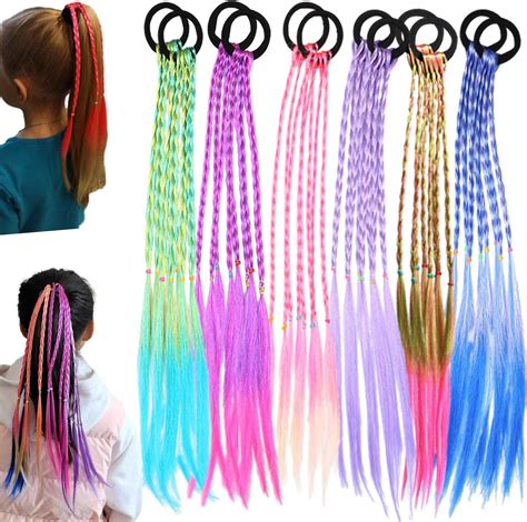 EUPSIIU 12 Pieces Hair Extensions for Braiding Kids Girls' Accessories ...