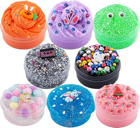 Amazon.com: Slime Variety Pack Different Textures, 8 x 100ml Slimes Kit ...