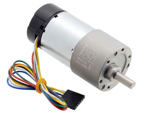 100:1 Metal Gearmotor 37Dx73L mm 24V with 64 CPR Encoder (Helical Pini ...
