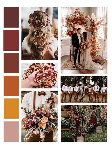 A wedding mood board that ties directly into the colors of a perfect ...