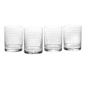 Reed & Barton Tempo Double Old Fashion Glasses Set of 4 : Amazon.in ...