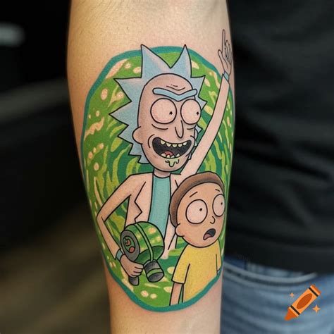 Rick and morty portal tattoo - Bronctattooaus.com