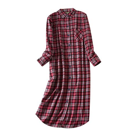 Audhol Long Sleeve Floor Length Nightgown Women's Autumn And Winter ...