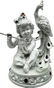 ART N HUB Pearl Finish Hindu God Shri Krishan Statue lord Krishna idol ...