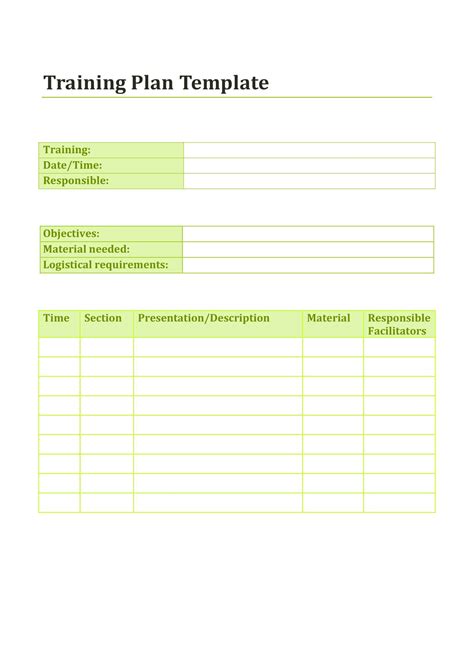 Image result for Training Plan PDF Example