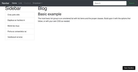 bootstrap-template-sidebar - Codesandbox