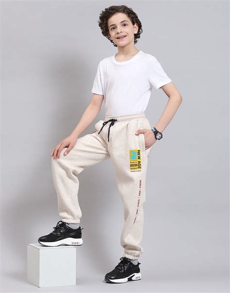 Buy Boys Beige Printed Regular Fit Lowers Online in India - Monte Carlo