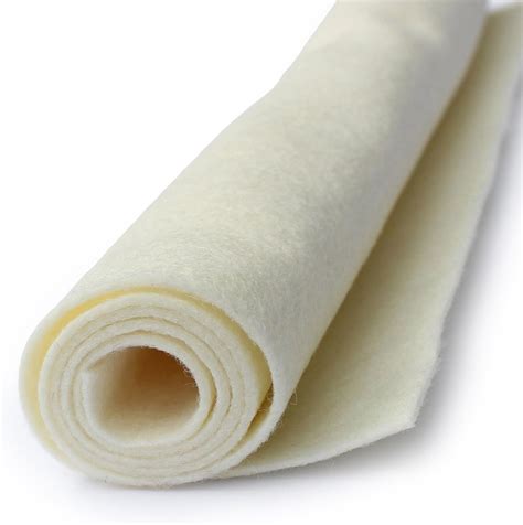 National Nonwovens Cream White Wool Felt Giant Sheet - 36x36 inch XXL ...