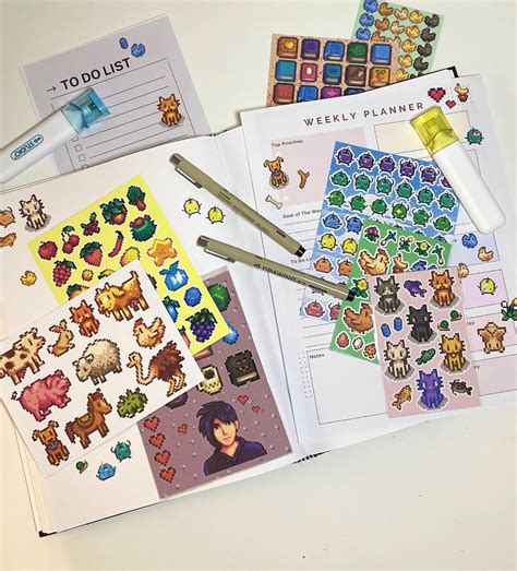 Stardew Valley Farm Animals Sticker Sheet: Waterproof Vinyl Decals - Etsy