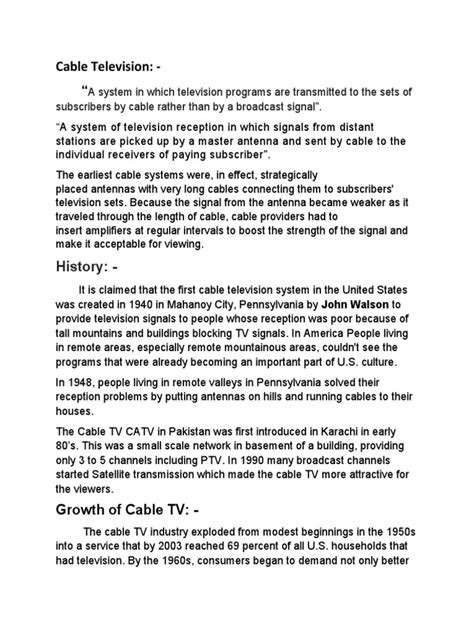 First Cable Television 的图像结果