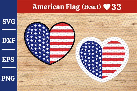 Heart USA Flag SVG,EPS, Dxf,Png #33 Graphic by momstercraft · Creative ...