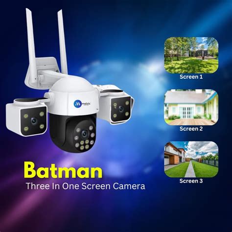 Maizic Smarthome Batman 5MP 4G SIM CCTV Camera | 3-in-1 Screen View, D ...
