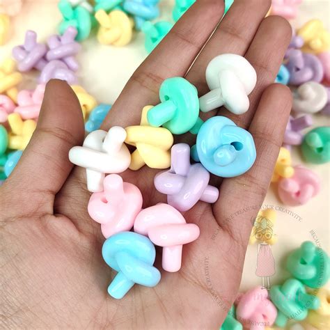 Pastel Twist Knot Beads – Big Size – CRAFTERS CORNER
