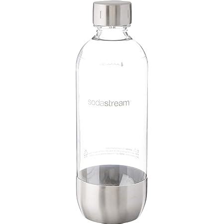 Sodastream 1L Carbonating Bottle with Stainless Steel Accents : Amazon ...