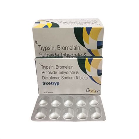 Sketryp - Trypsin Bromelain,Rutoside Trihydrate & Diclofenac Sodium ...