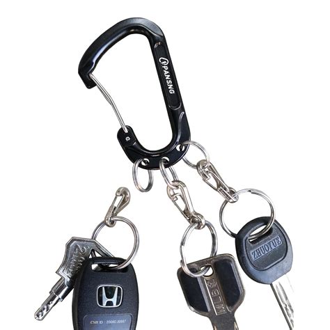 PANSNG Keychain Clip with Multi Key Rings Quick Disconnect 3 Rings Key ...