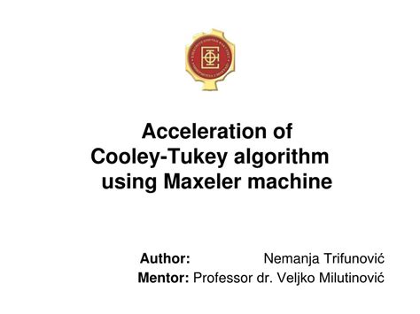 Image result for Cooley and Tukey Algorithm