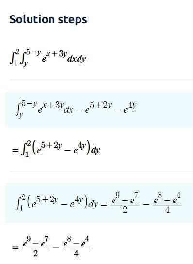 3. Evaluate the Double Integral 25-y S S ex+³y dxdy 1 y - Brainly.in