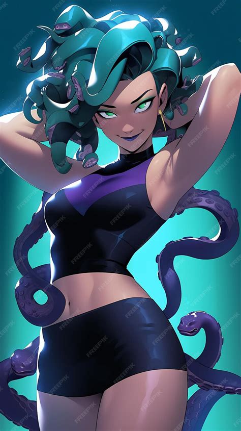 Premium Photo | Beautiful anime girl with octopus tentacles