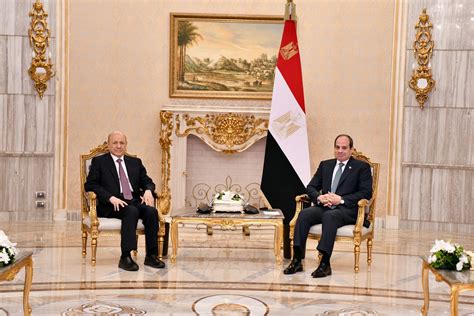 Presidents Al-Alimi and El-Sisi Discuss Yemeni Situation and Regional Developments | President ... - president of yemen