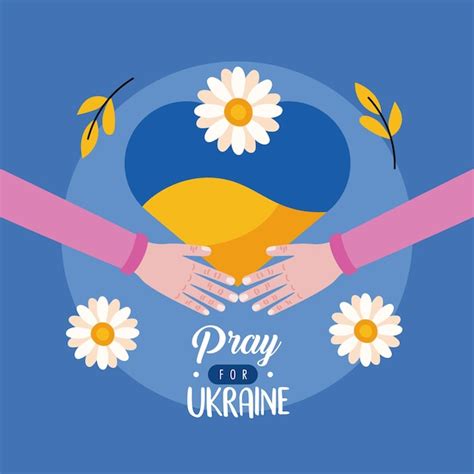 Pray for ukraine message | Premium Vector