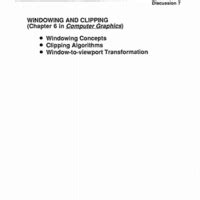Computer Graphics Windowing and Clipping - Notes PPT - Computer Science