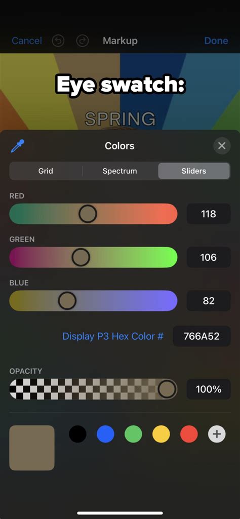 Image result for iOS Color Palette Mark Up
