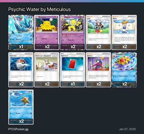 Psychic Water by Meticulous - Pokémon TCG Pocket