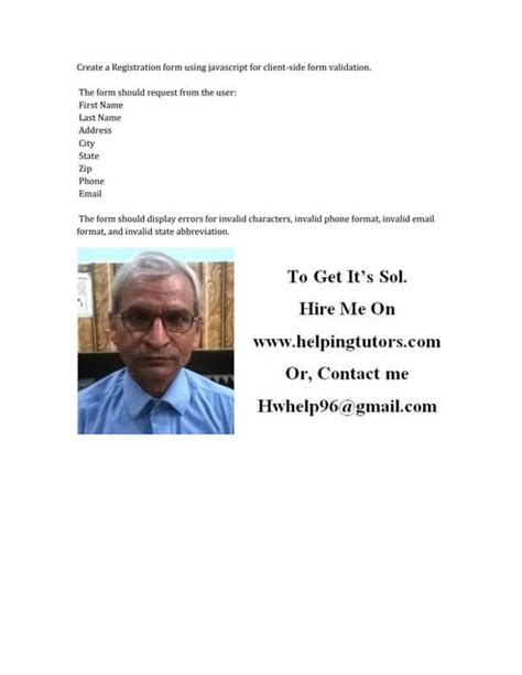 Image result for JavaScript Client-Side Validation Registration Form