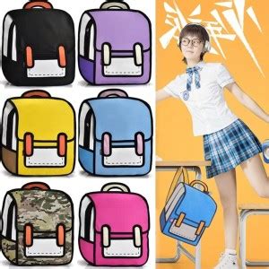 ShoppoWorld 2D Drawing Cartoon Bag Comic From Cartoon Paper Bag PU ...