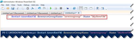 Image result for Azure PowerShell Restart Button
